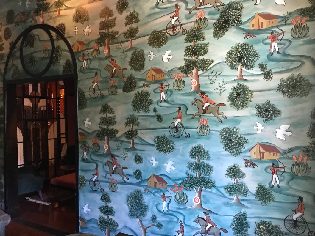 Mural and arched doorway detail — Athletic Club & Social, Gardens, Cape Town