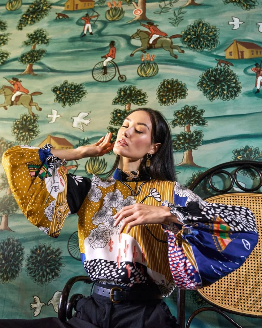 Fashion editorial — mural as backdrop — Athletic Club & Social, Gardens, Cape Town