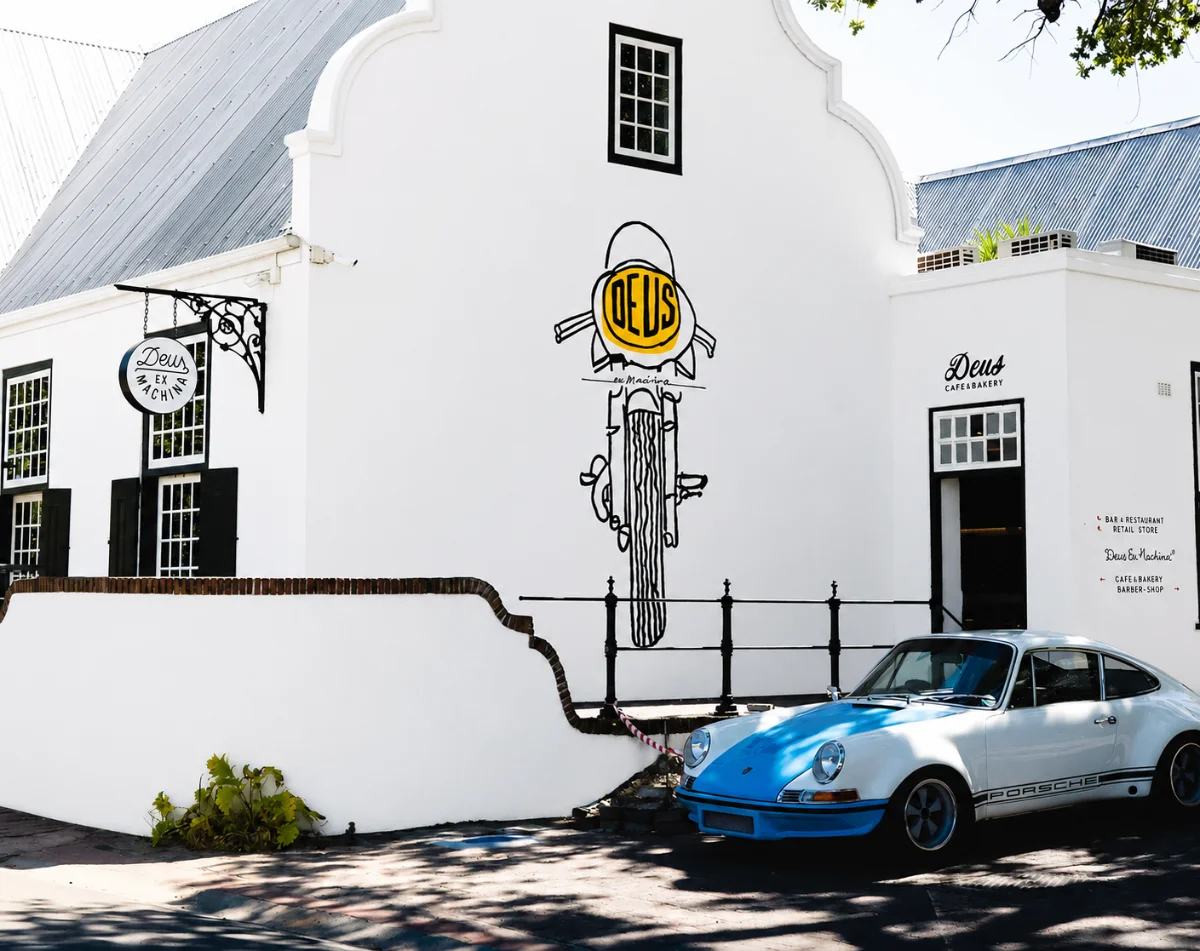 Deus Café & Bakery — hand-painted mural by Cape Town Mural Arts, Kronendal Homestead, Hout Bay, Cape Town