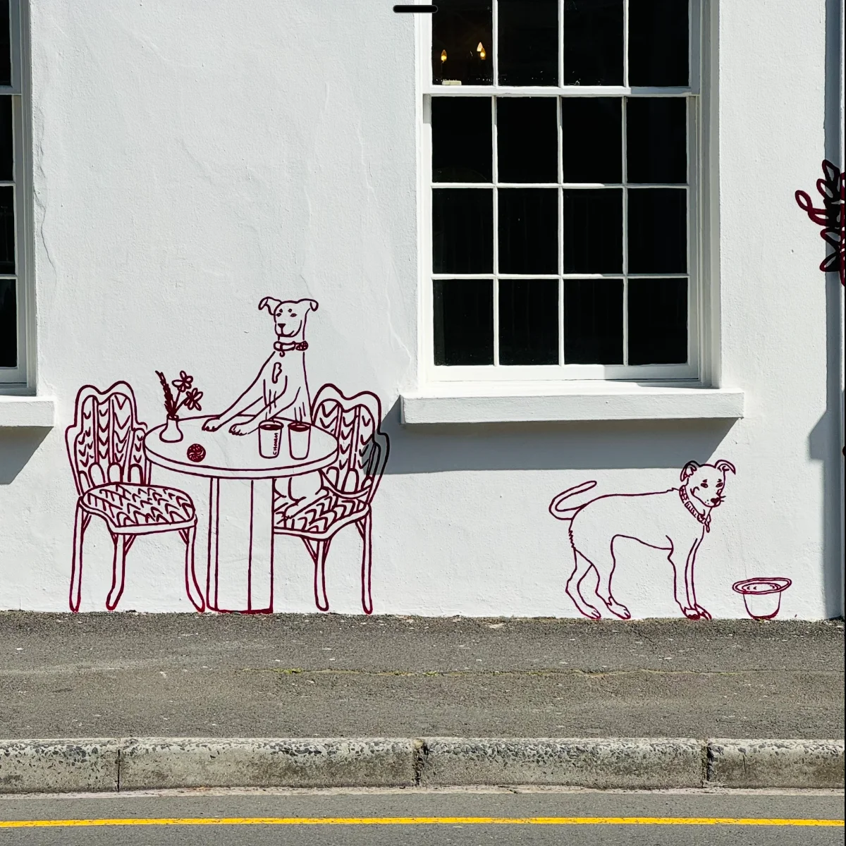 Mural detail — House of Chommies, 110 Hatfield Street, Gardens, Cape Town