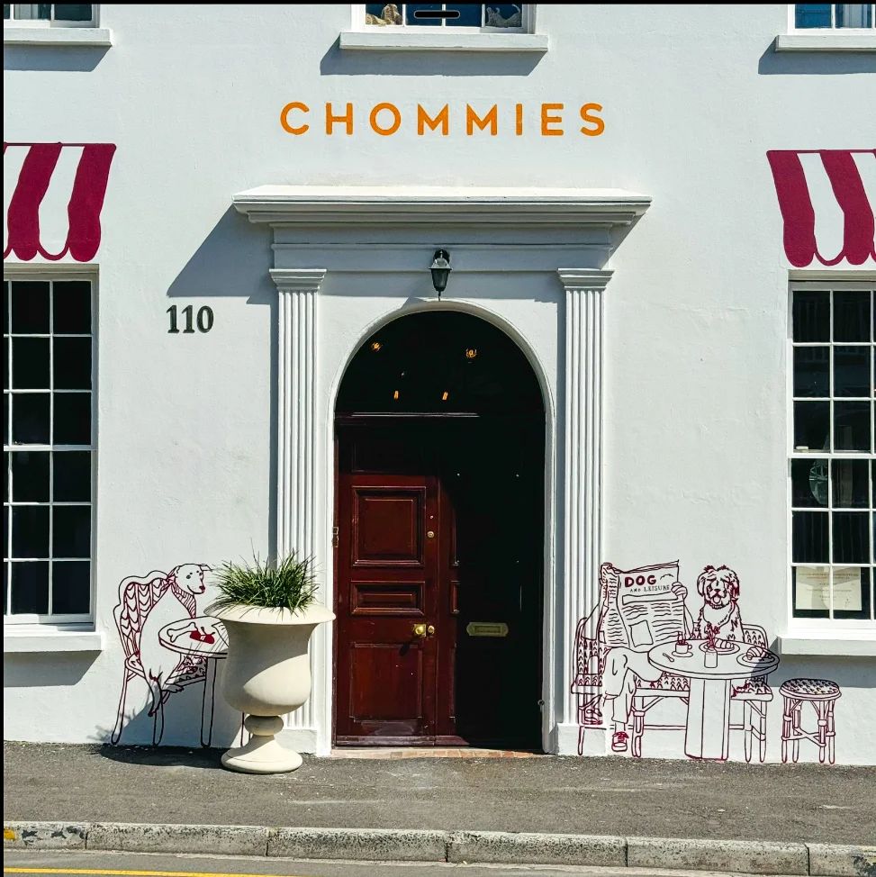 House of Chommies — hand-painted exterior mural mural, Gardens, Cape Town