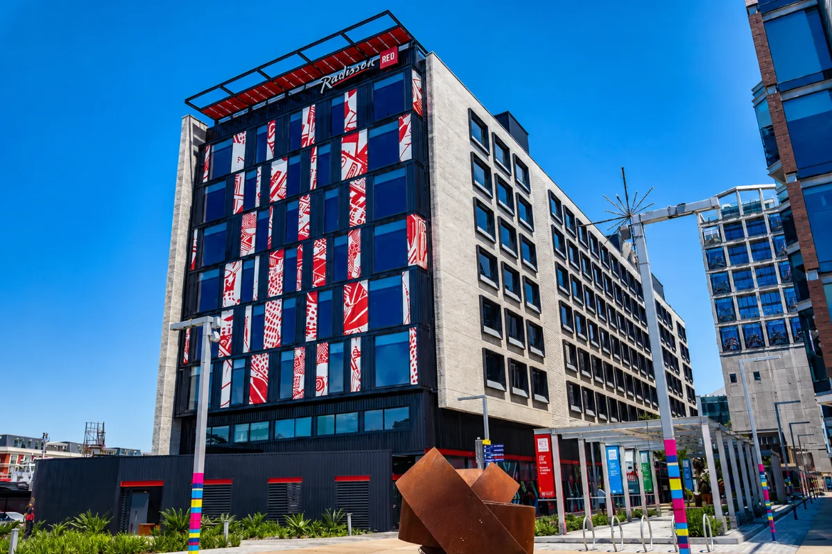 Completed mural — Radisson Red, Silo District, V&A Waterfront, Cape Town