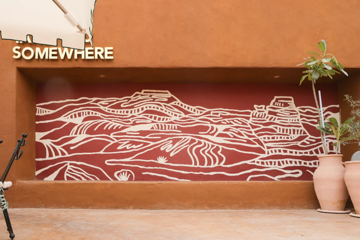 Somewhere Al’Ula — hand-painted mural by Cape Town Mural Arts, Somewhere, Al’Ula, Saudi Arabia