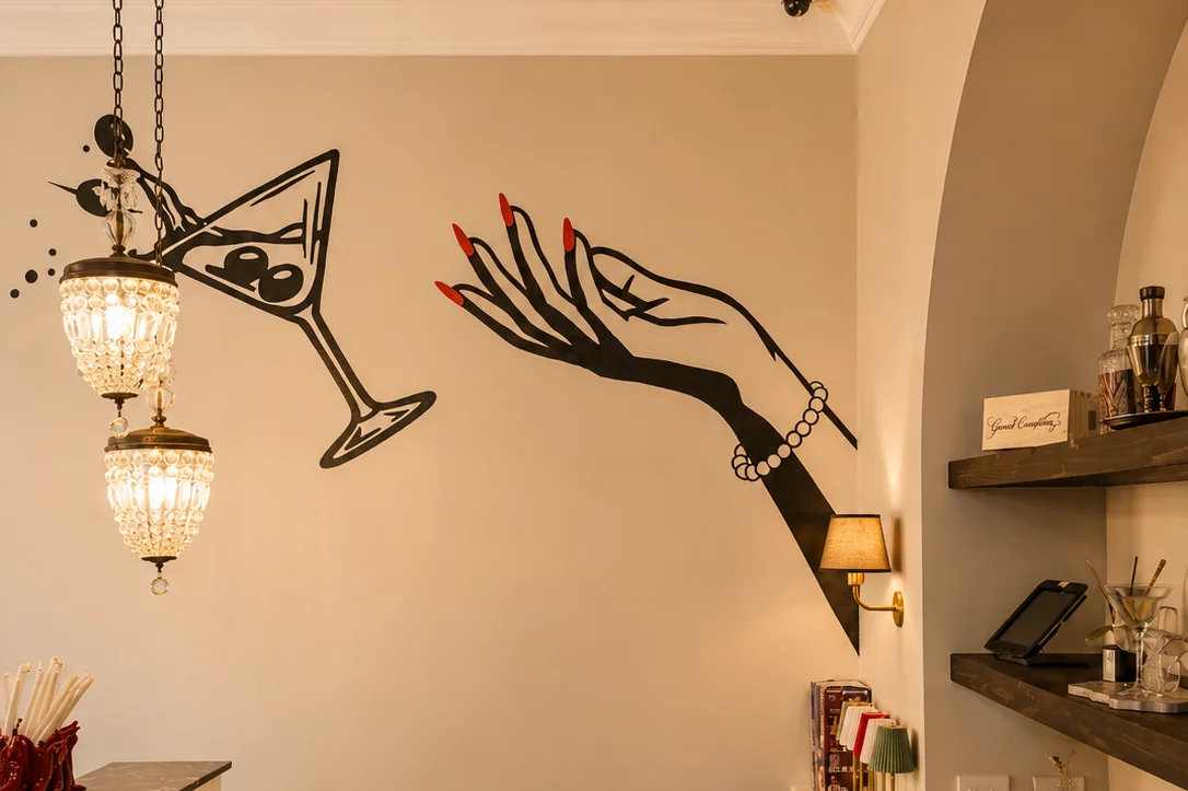Tintswalo Summer House — hand-painted mural by Cape Town Mural Arts, 14 Glen Road, Glencairn, Cape Town