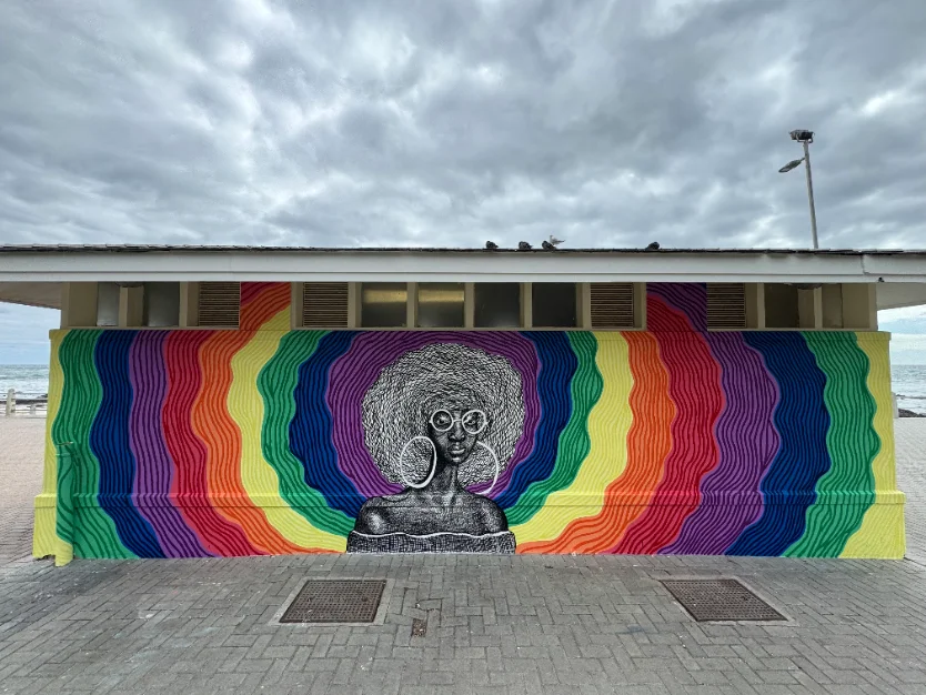 Waves of Pride — hand-painted public mural mural, Sea Point Promenade, Cape Town
