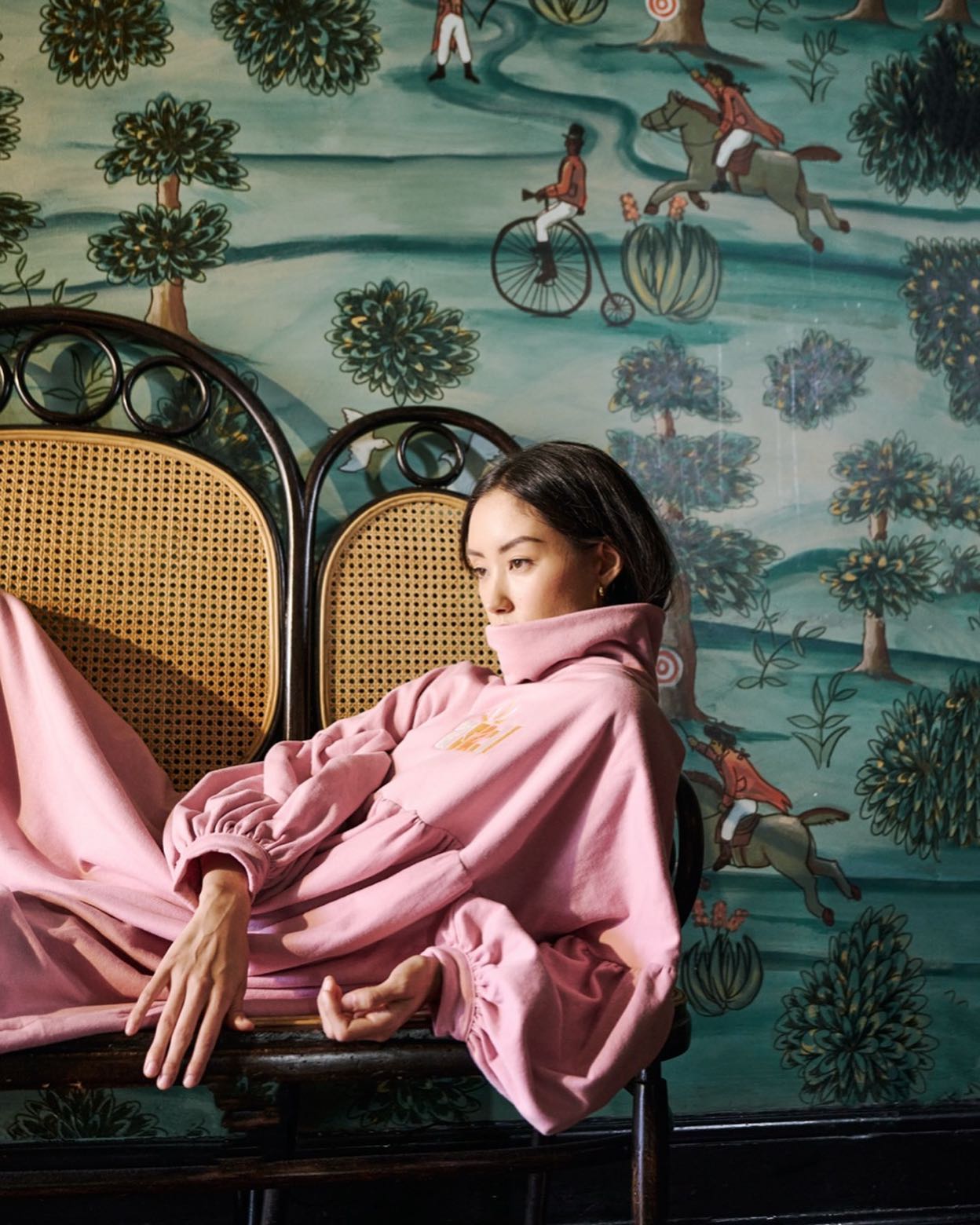 Fashion editorial — mural as backdrop II — Athletic Club & Social, Gardens, Cape Town